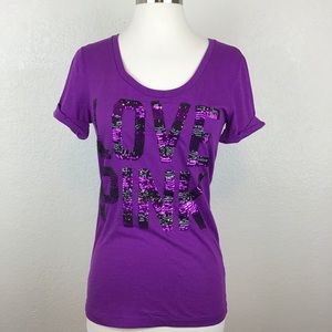 Pink Victoria Secret Women’s Purple T-shirt